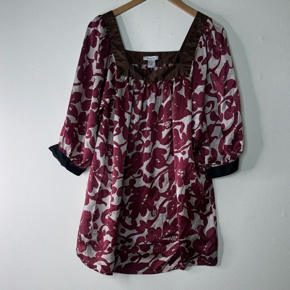 Hanna G. Silk Blouse Womens Size Medium - Picture 2 of 6